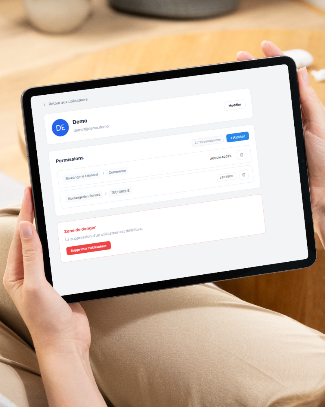 Gestion des permissions